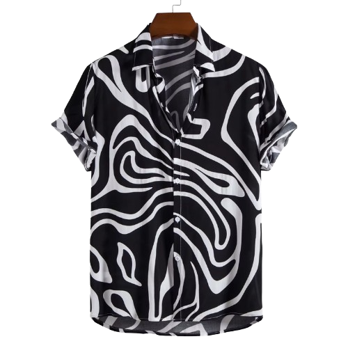 Mens summer Short Sleeve floral stylish casual